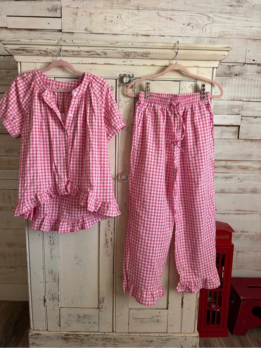 Pink Gingham Set - Picture 1 of 7